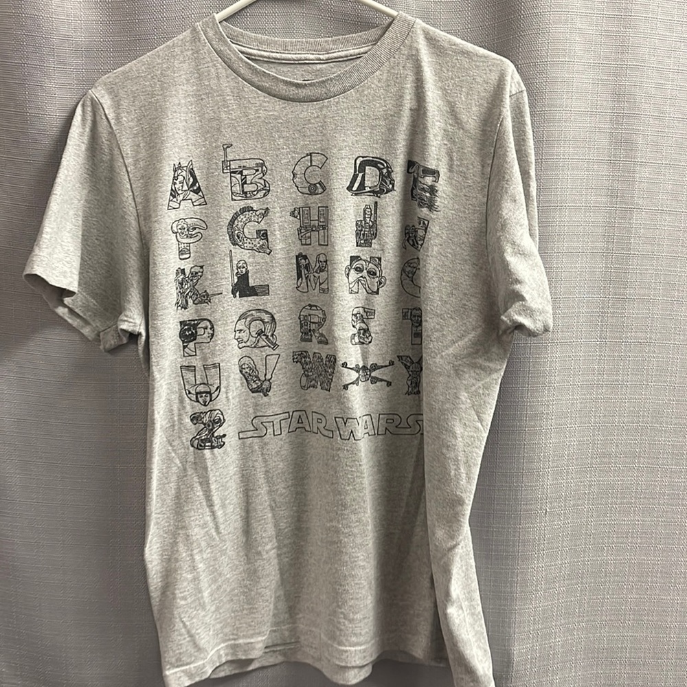 Star Wars Disney alphabet tee shirt men medium